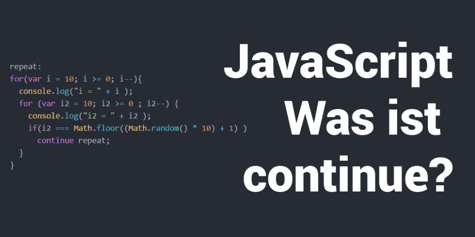 Javascript Was Ist Continue