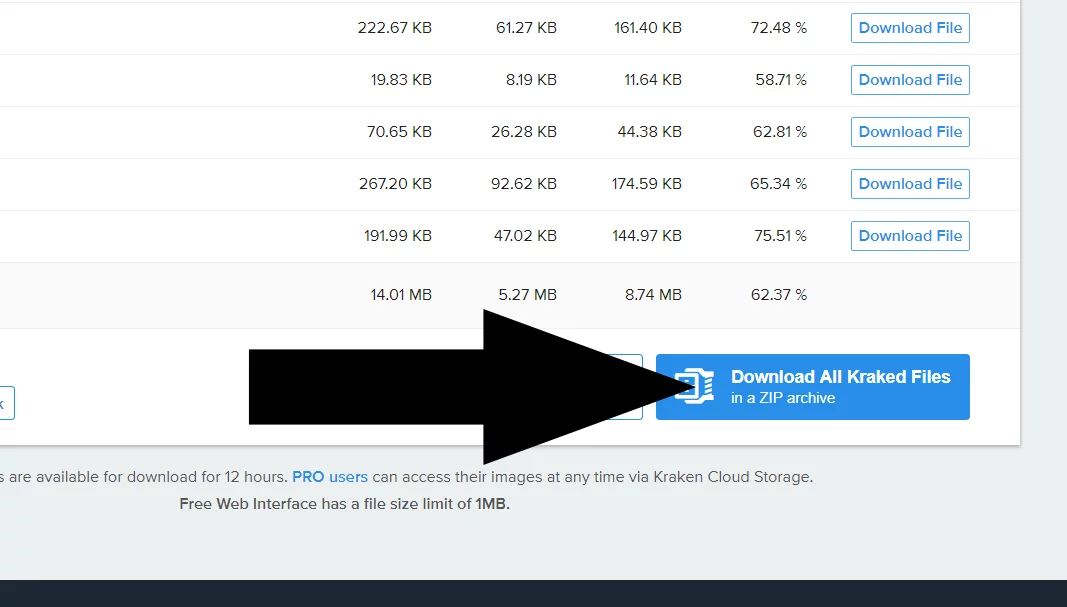 kraken io download zip