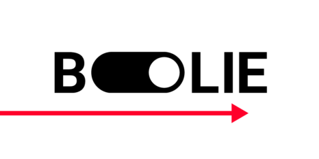 Boolie Logo mit rotem Pfeil